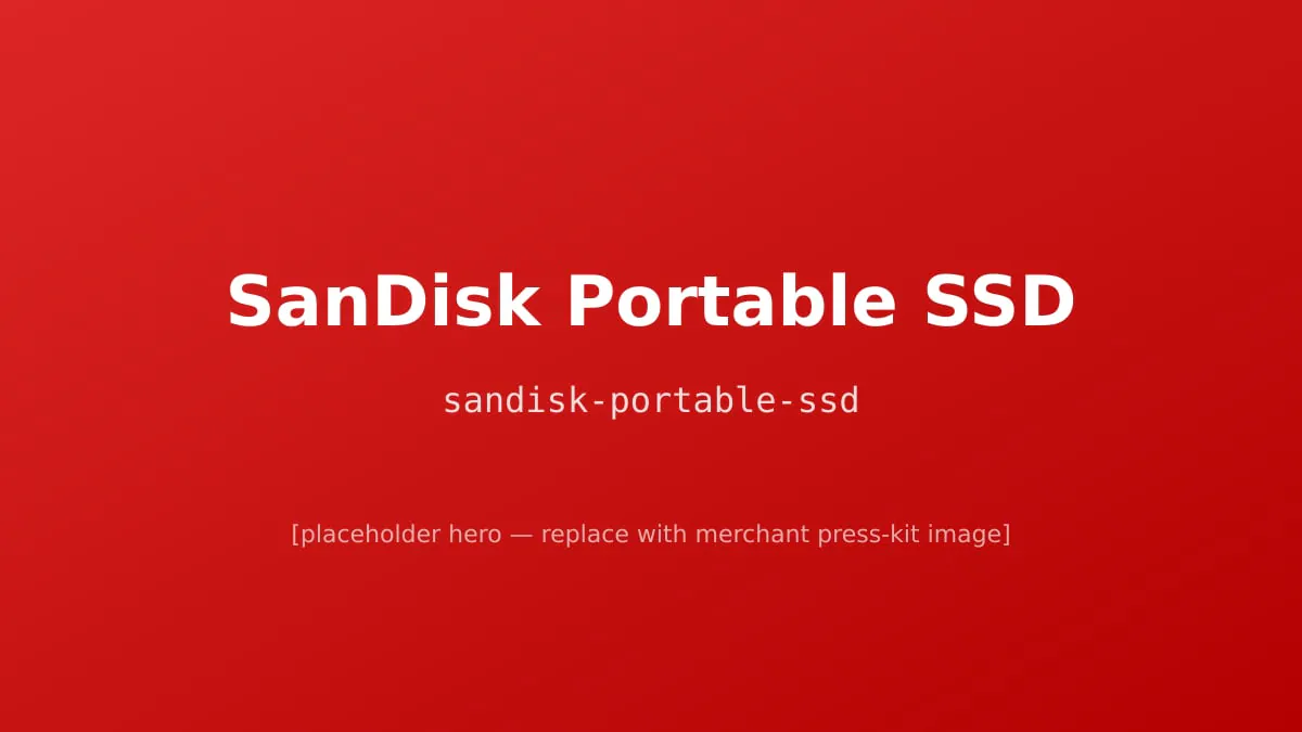SanDisk Portable SSD เสียบ MacBook Pro บนโต๊ะทำงาน